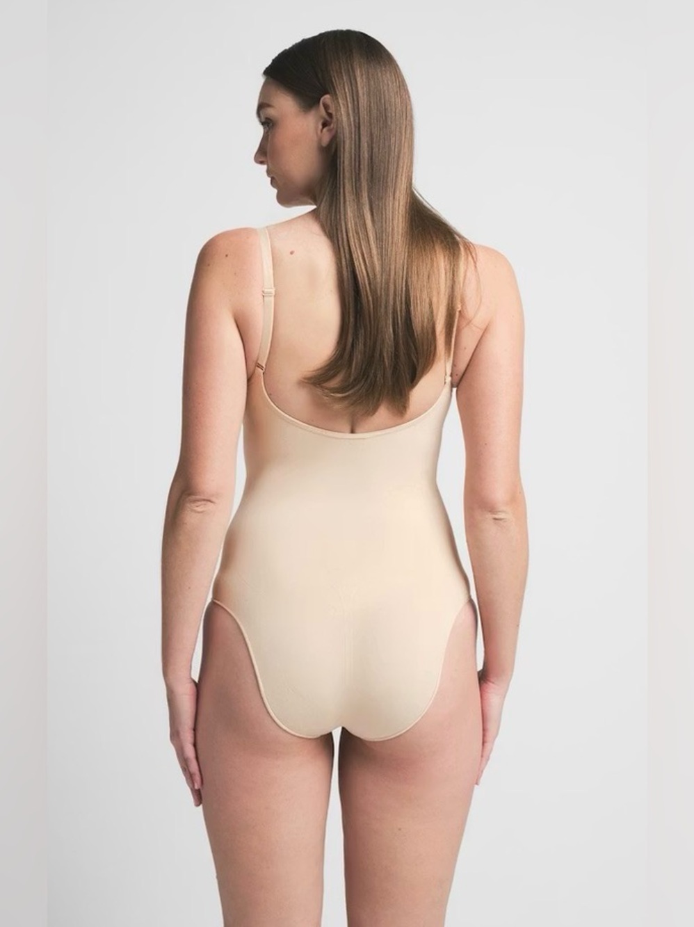 Skims Seamless Sculpt Brief Bodysuit Shaper | Sand | Small - Picture 3 of 11